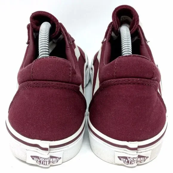 Vans Old Skool Burgundy Canvas Sneaker Skate Shoes - Women's Size 8 - Picture 5 of 9